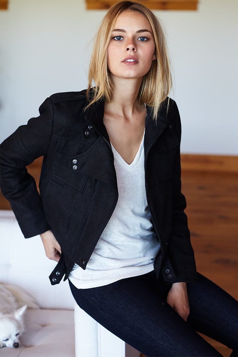 Emerson Moto - Black Linen