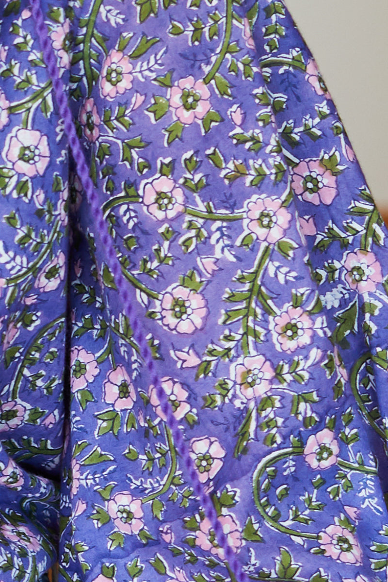 Bardot Top - Iris Wildflower Organic
