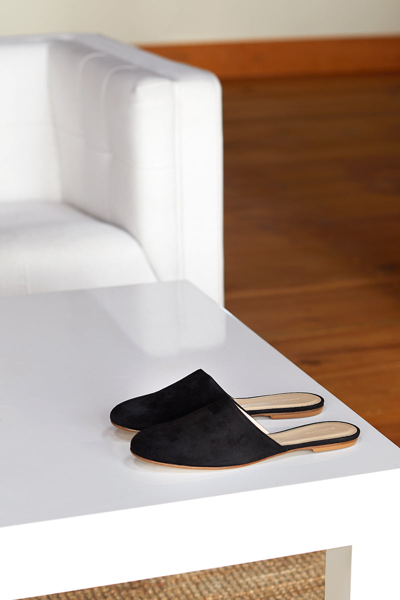 Emerson Slides - Black Suede