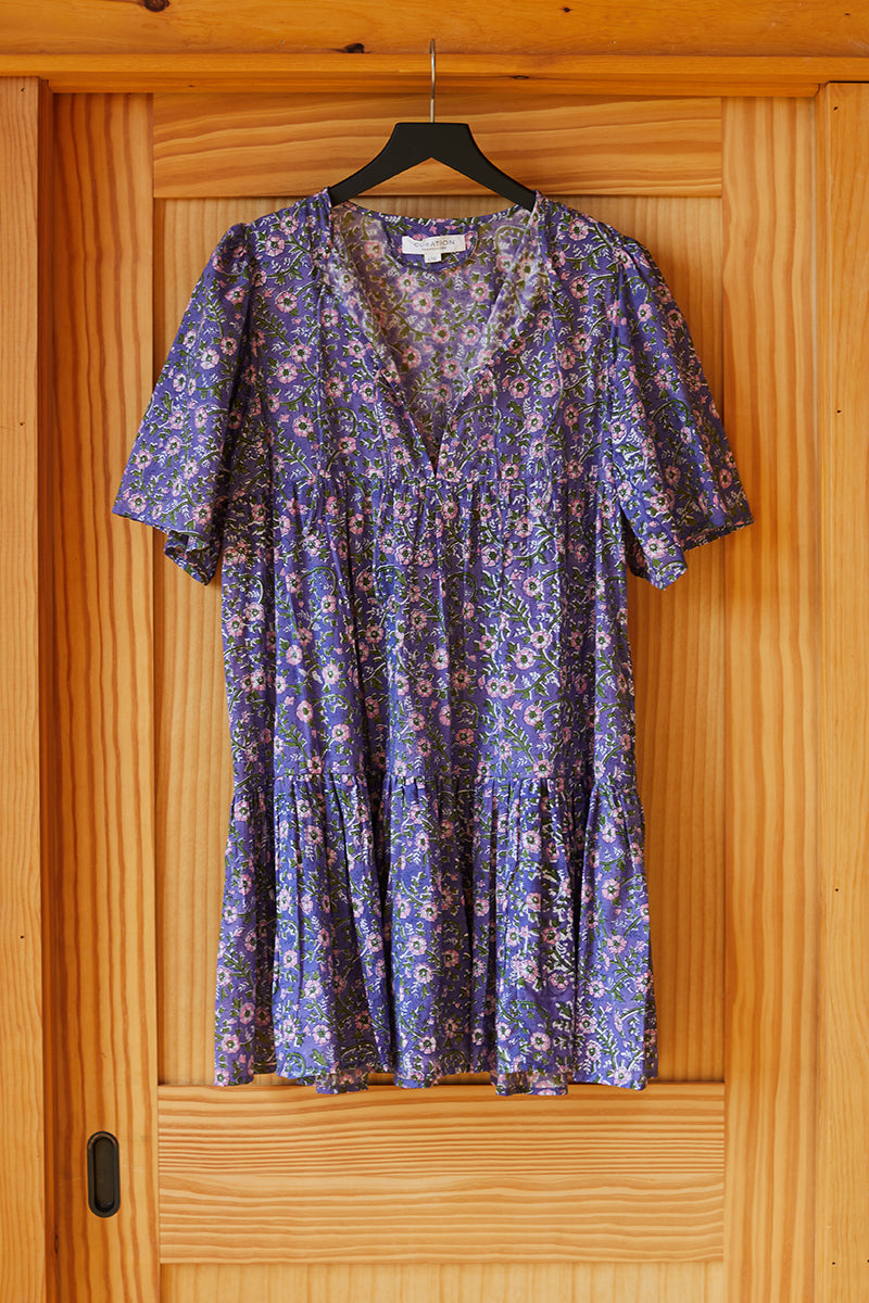 Isla Dress 2 - Iris Wildflower Organic