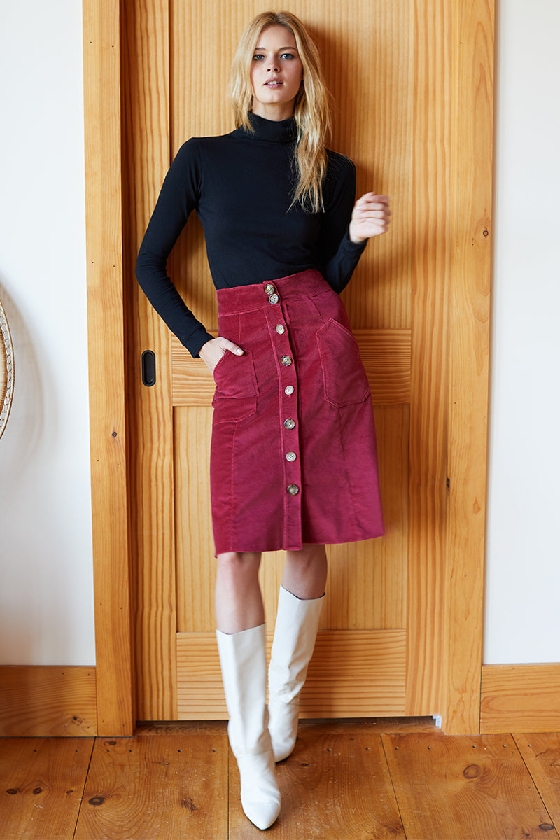 Margot Skirt - Vintage Red
