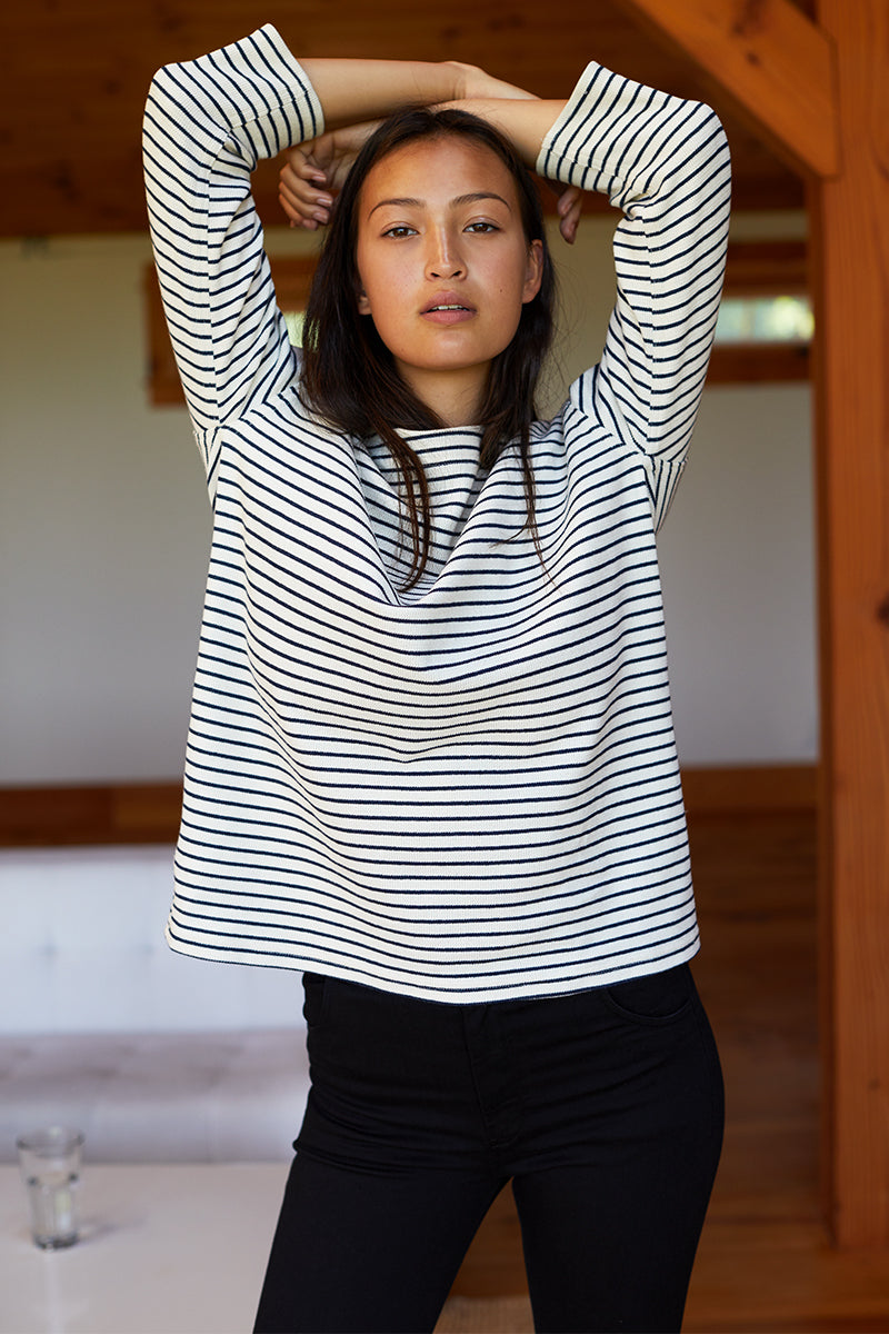 Sailor Top - Black Stripe