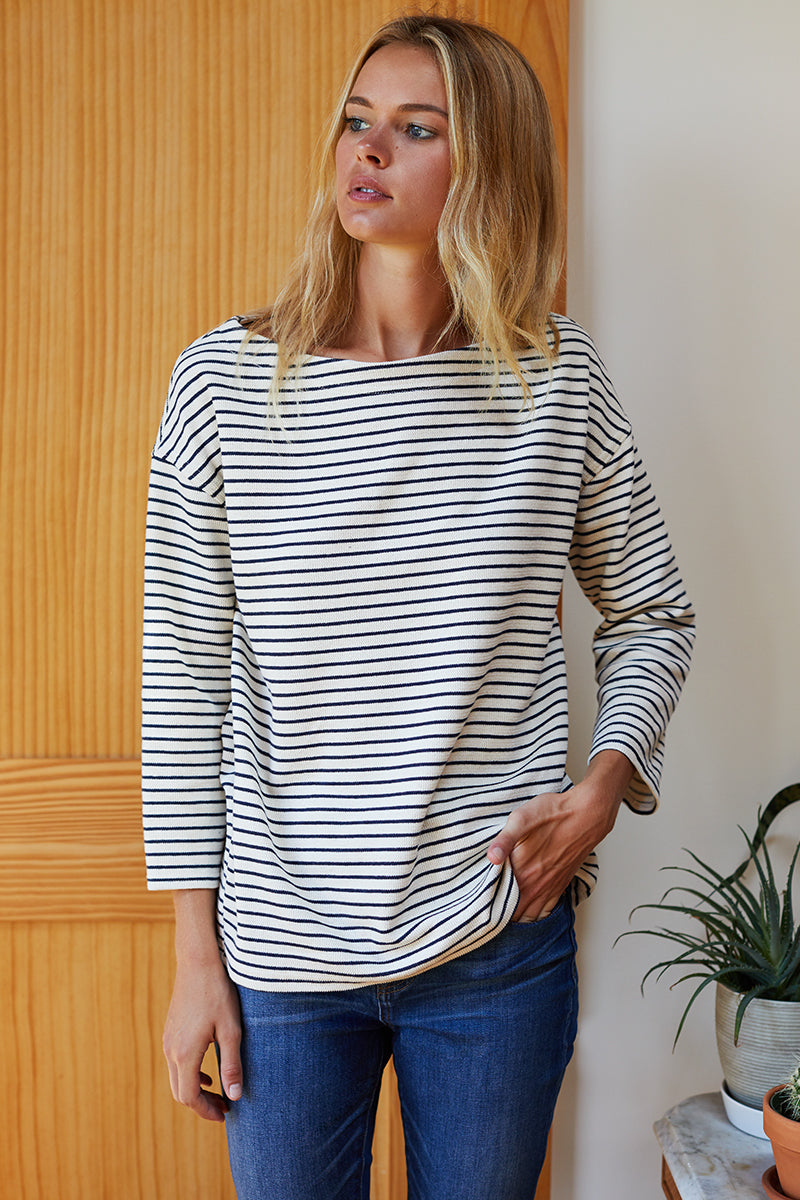 Sailor Top - Black Stripe