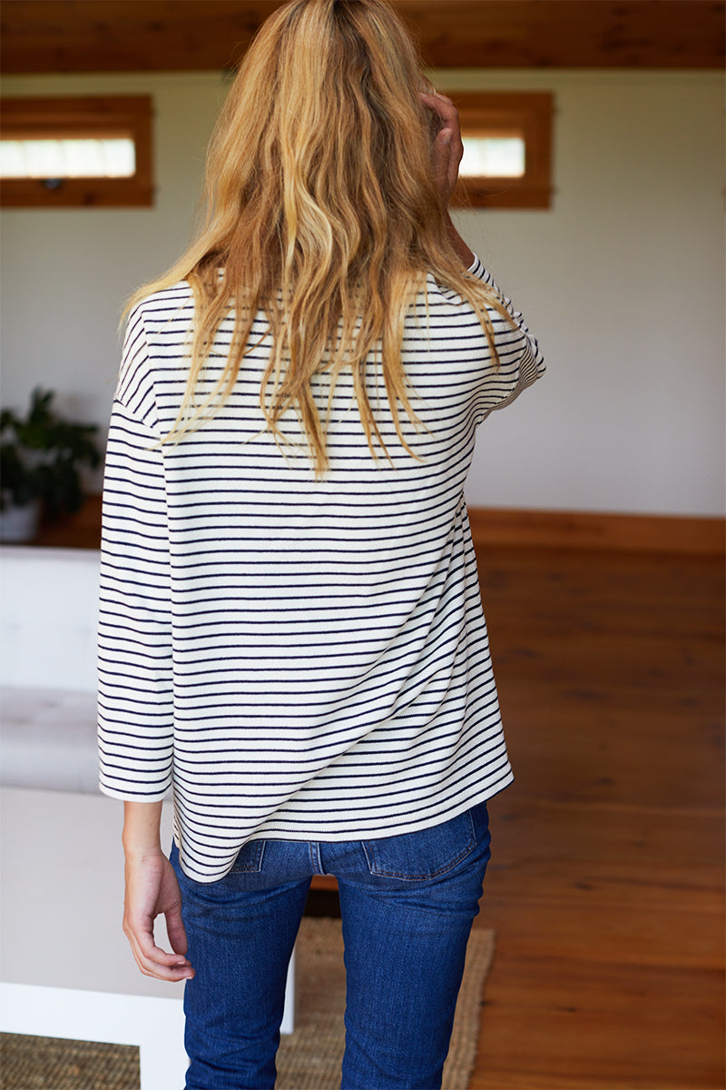 Sailor Top - Black Stripe
