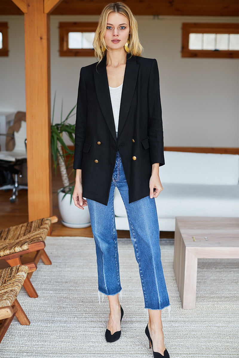 Lee Jacket - Black Linen