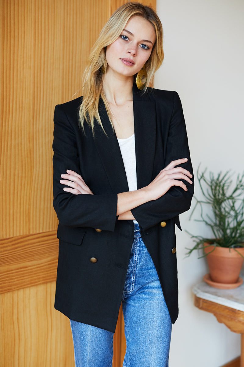 Lee Jacket - Black Linen