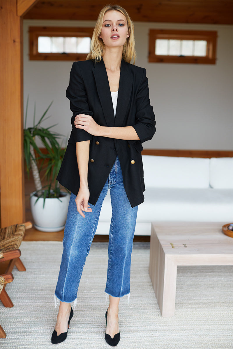 Lee Jacket - Black Linen
