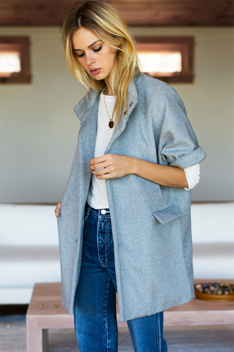 Layering Jacket - Grey Wool Cashmere