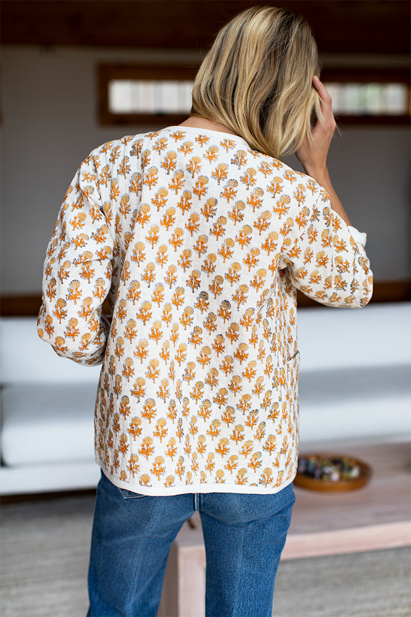 India Quilted Jacket - Marigolds Organic