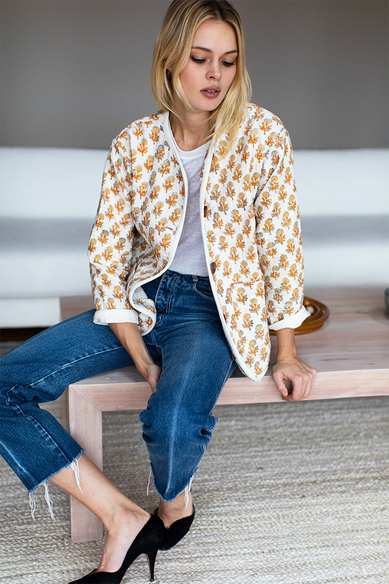India Quilted Jacket - Marigolds Organic