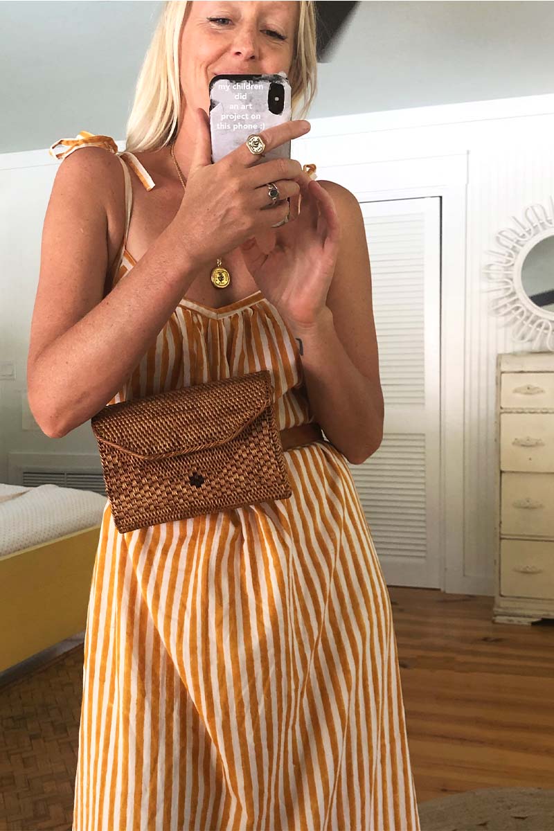 India Sundress - Marigold Stripe Organic