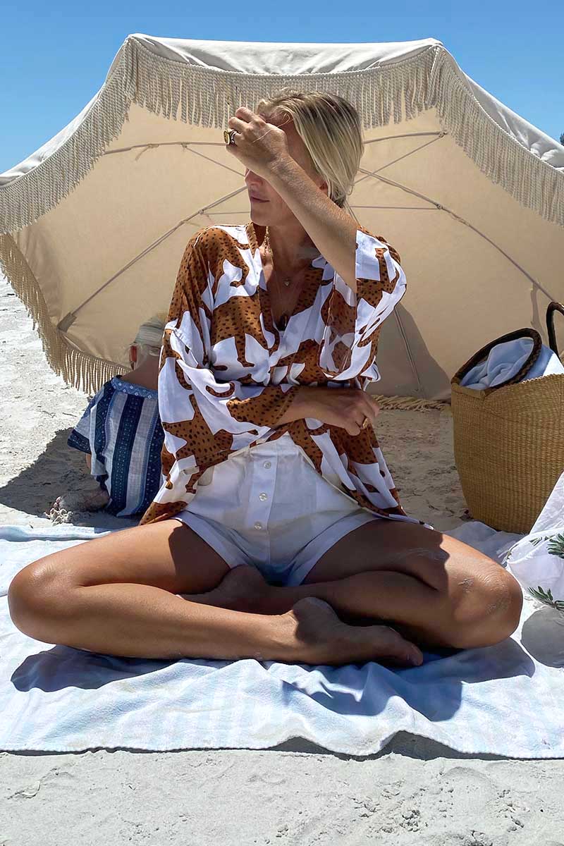 Fete Kimono - White Cheetah