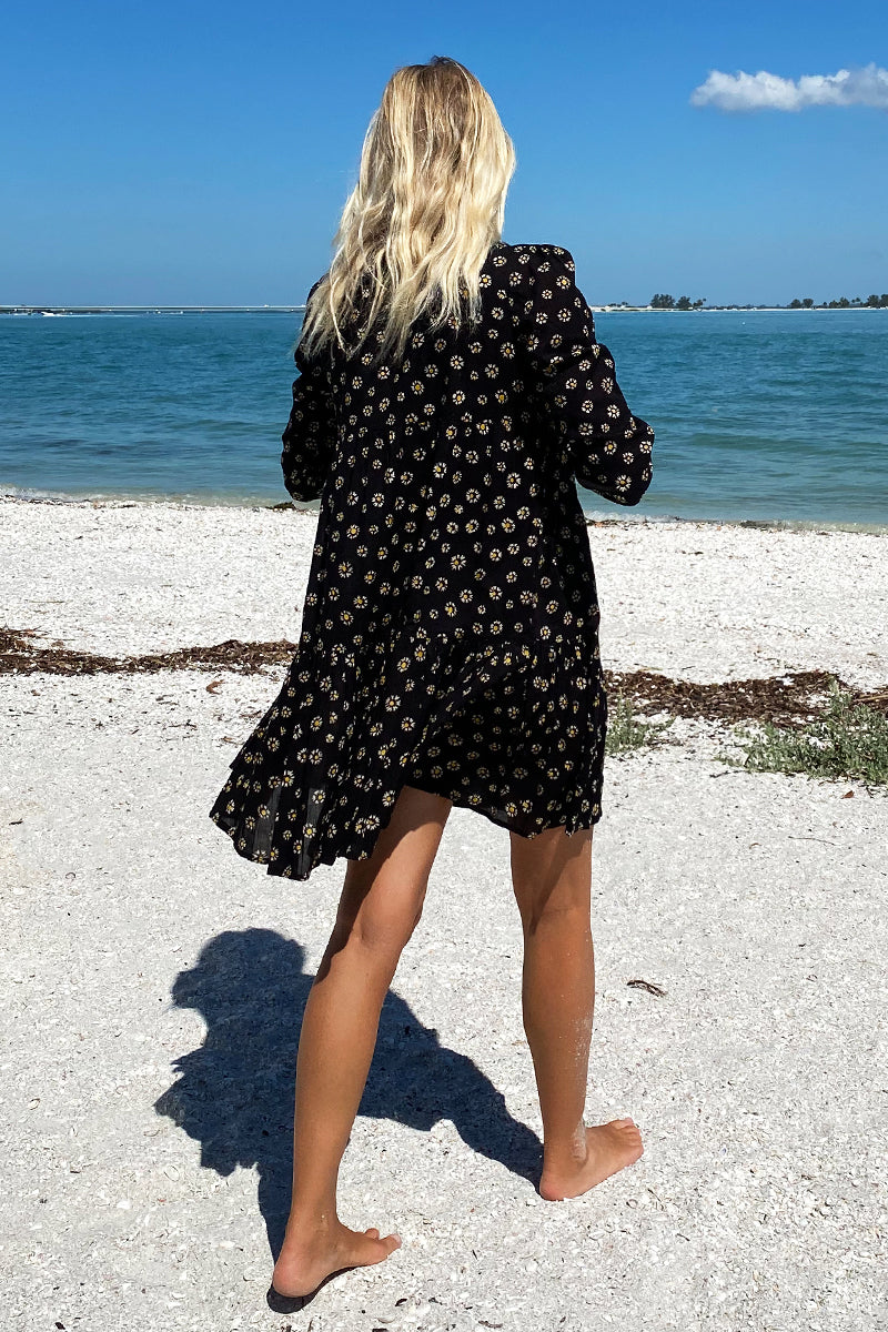 Layla Dress - Daisy Black Organic