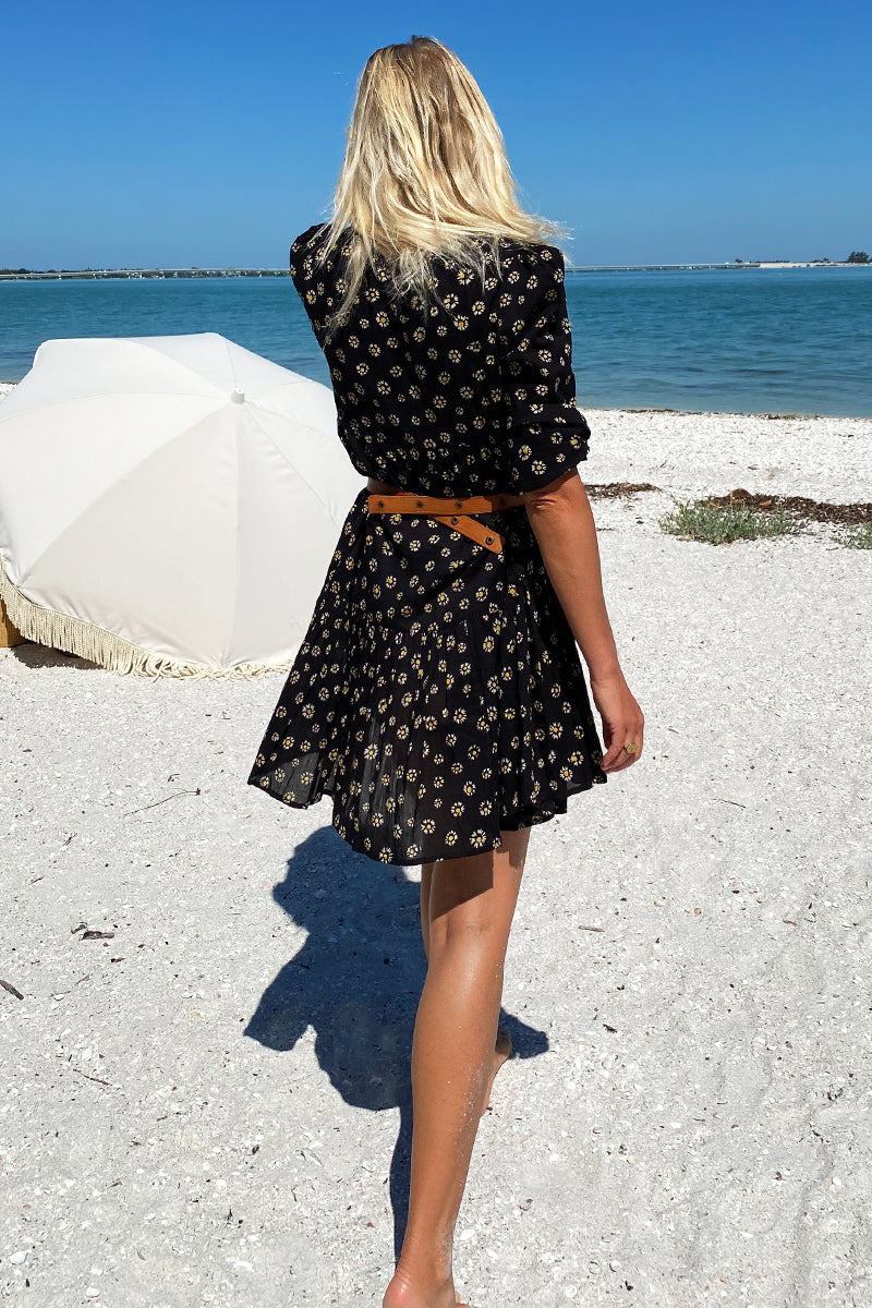 Layla Dress - Daisy Black Organic