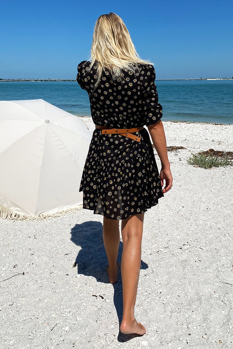 Layla Dress - Daisy Black Organic