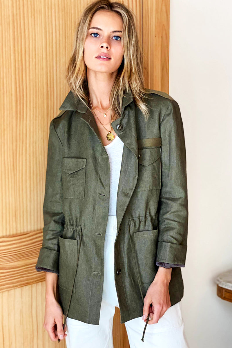 Little Army Jacket - Linen