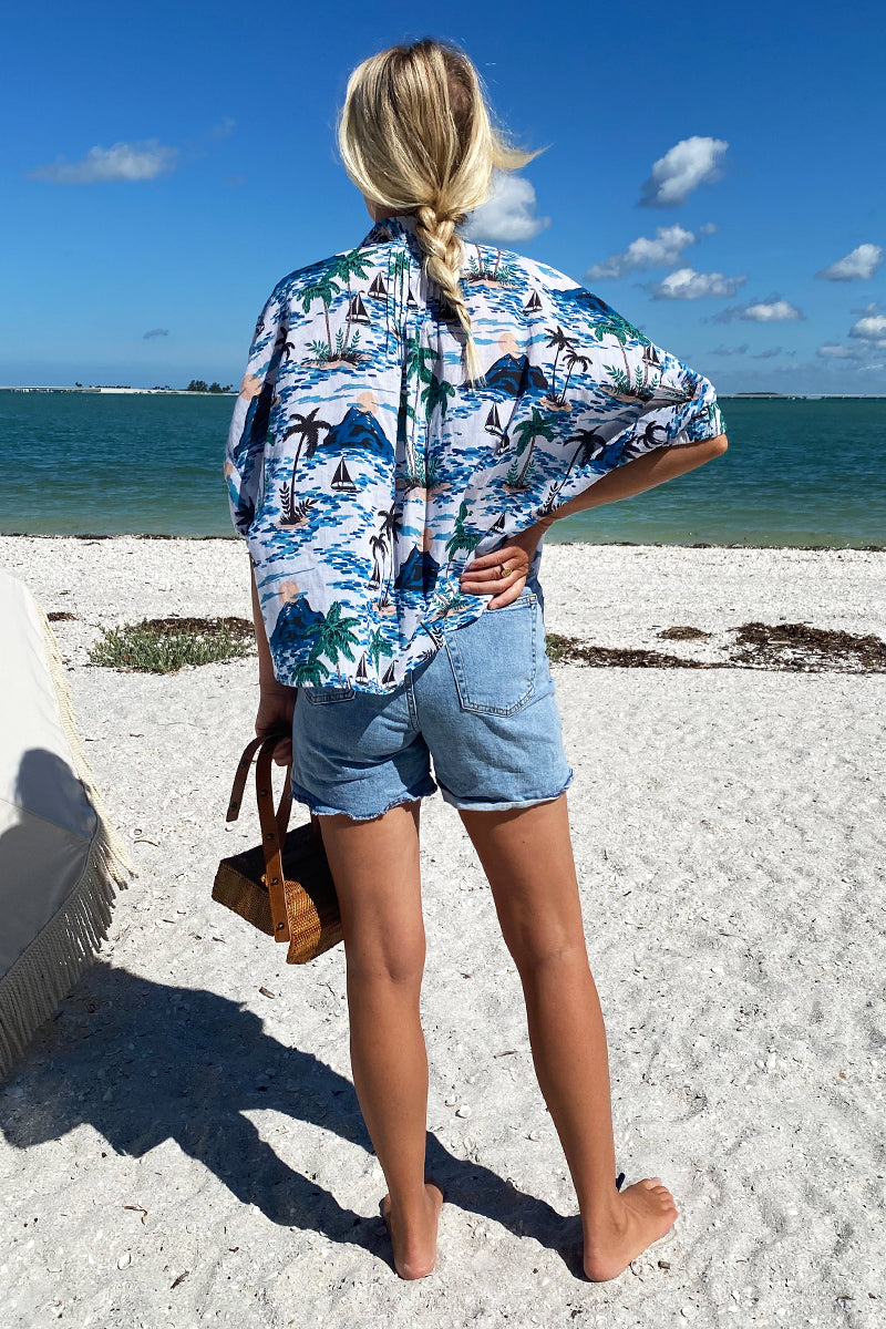 Mandarin Collar Top - Tropics Organic