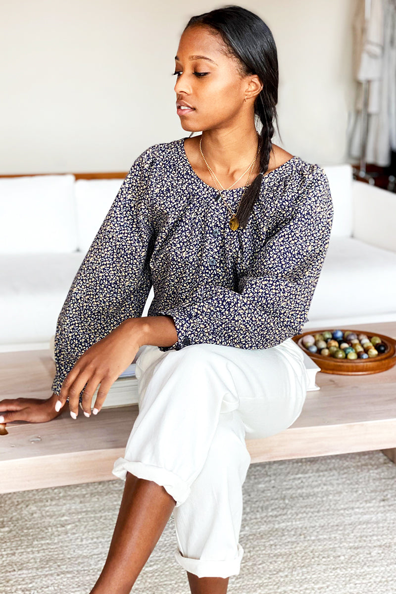 Odette Blouse - Lake Calico