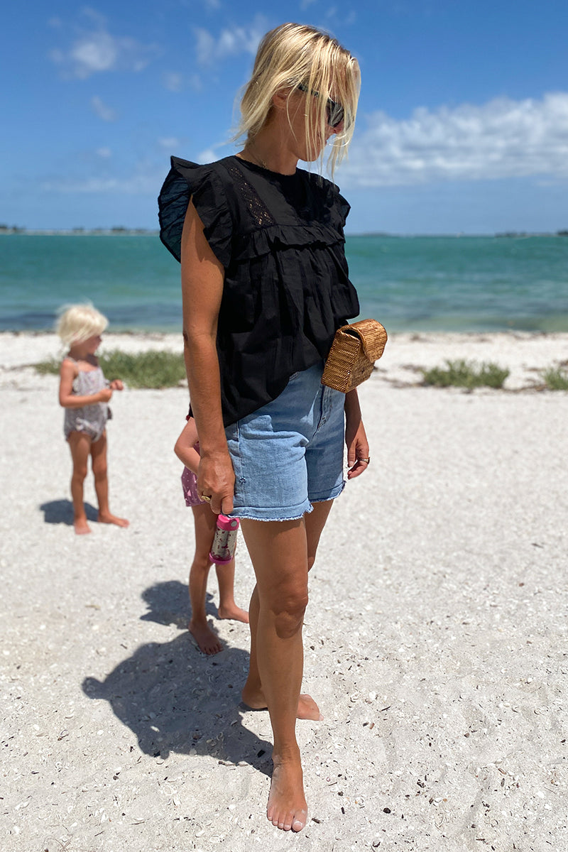 Bijou Blouse - Black Organic