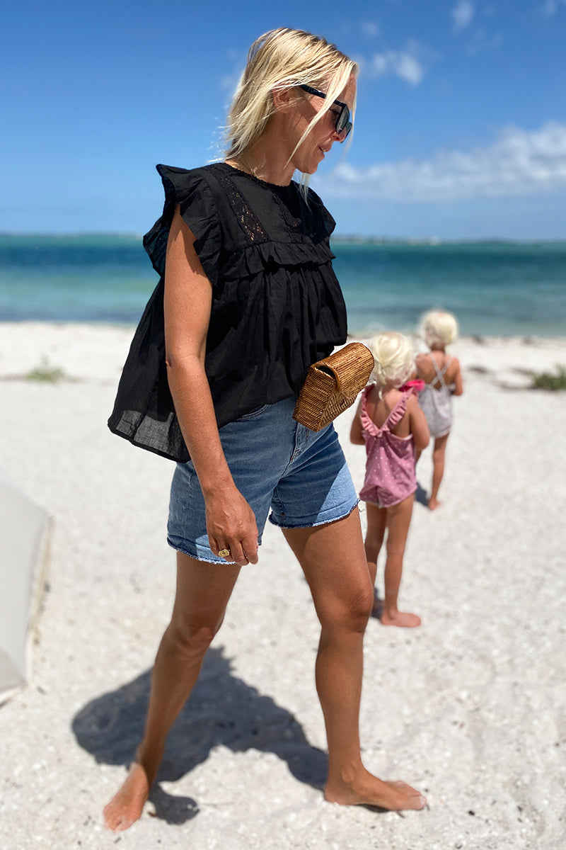 Bijou Blouse - Black Organic