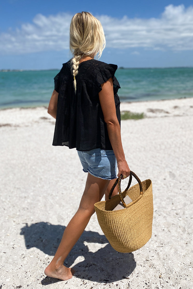 Bijou Blouse - Black Organic
