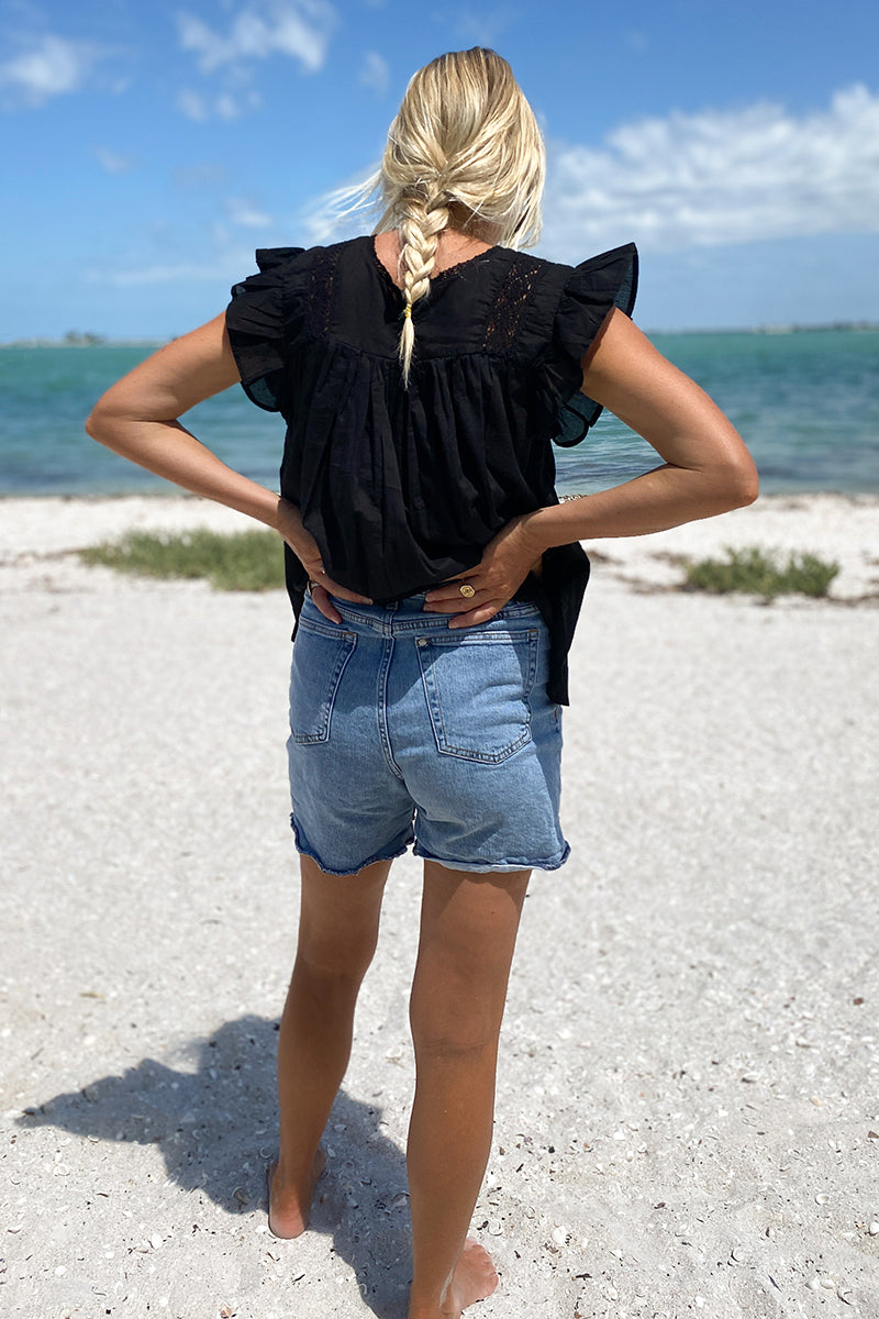 Bijou Blouse - Black Organic
