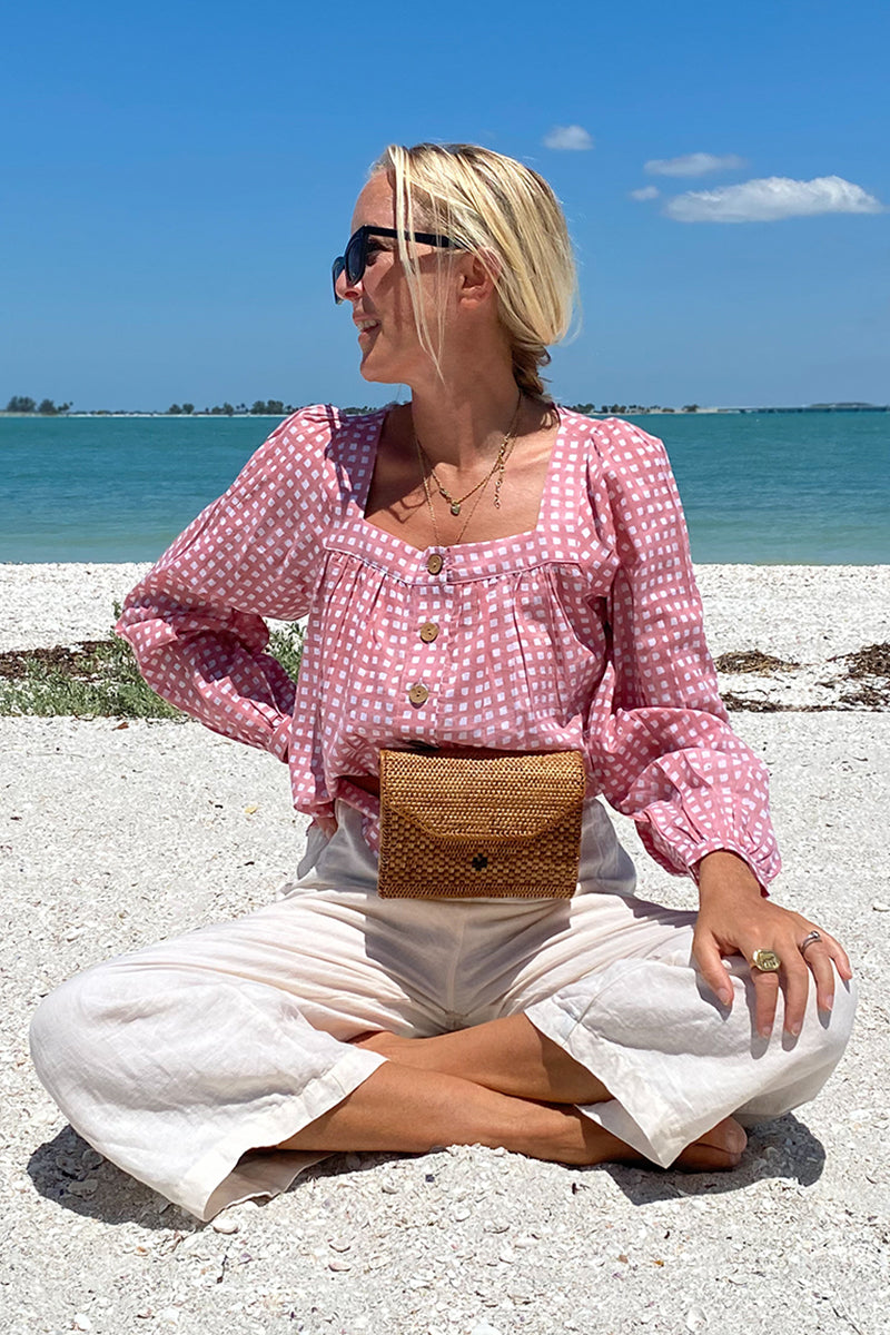 Laurent Blouse - Clay Gingham Organic