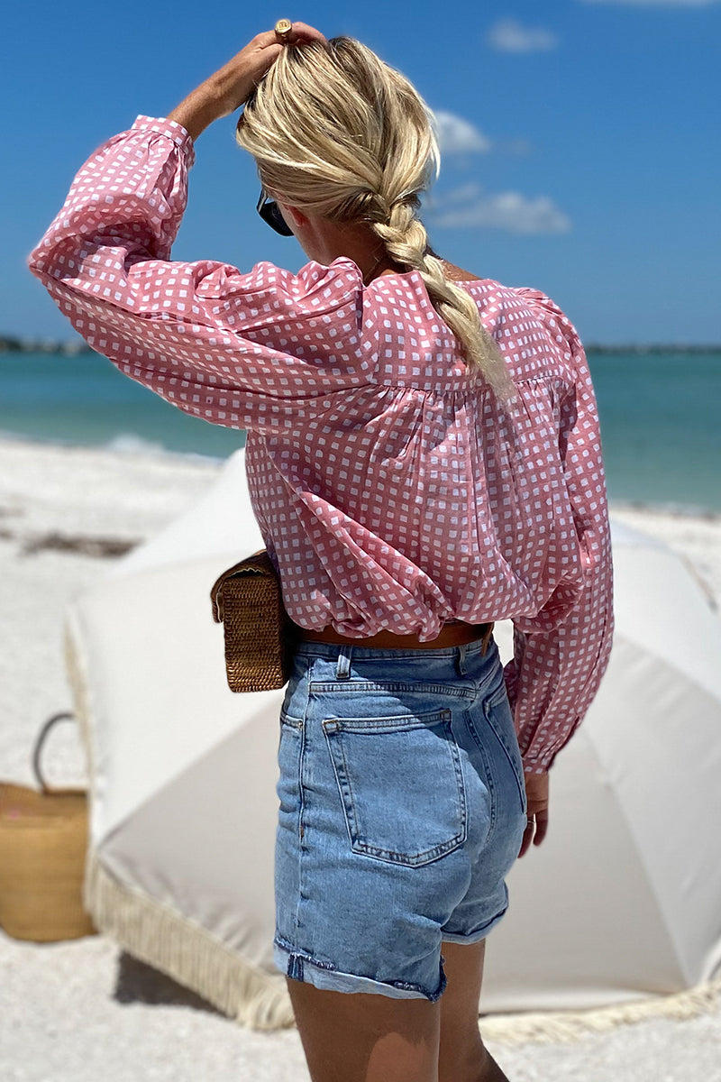 Laurent Blouse - Clay Gingham Organic