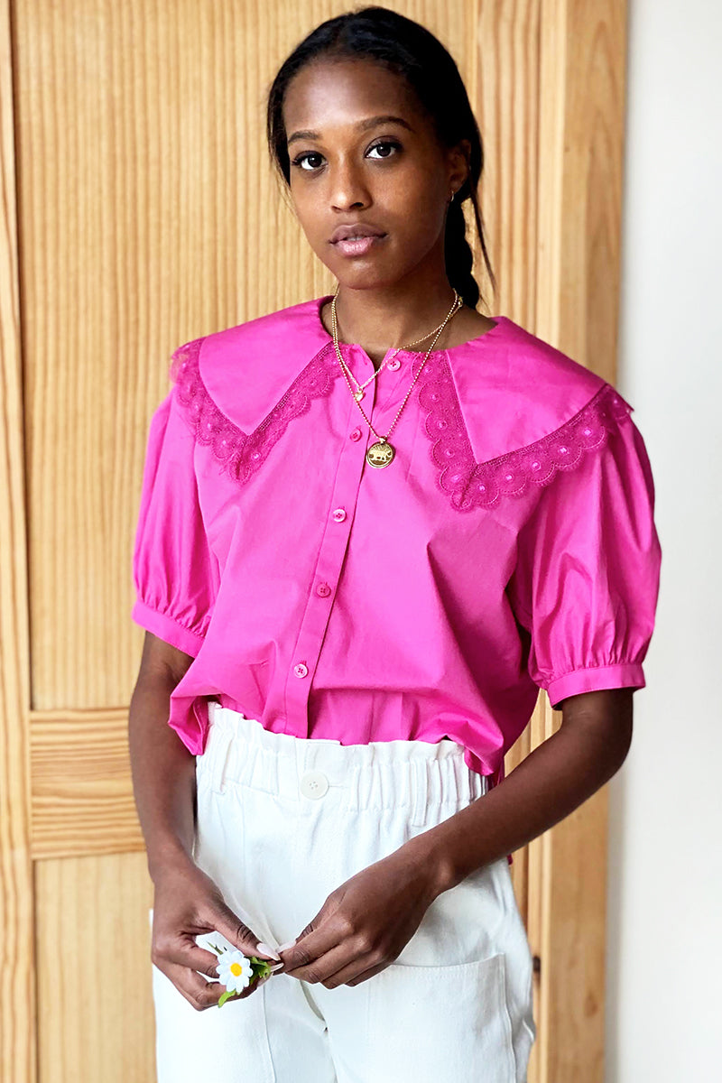 Petra Blouse - Aurora Pink