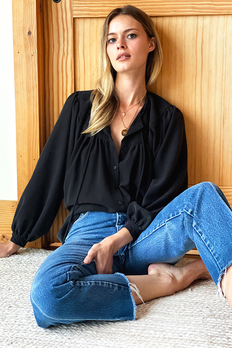 Poet Blouse - Black