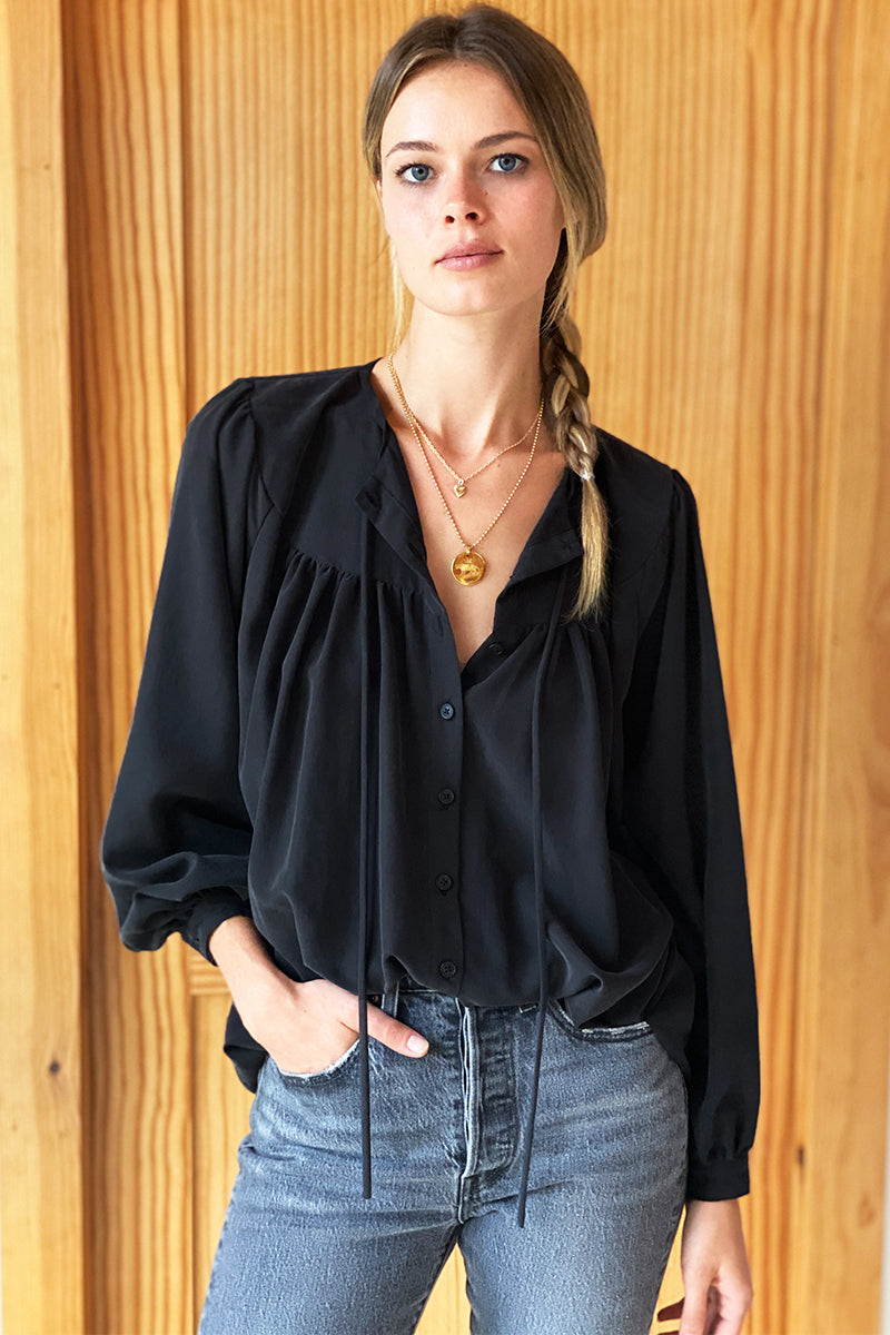 Poet Blouse - Black
