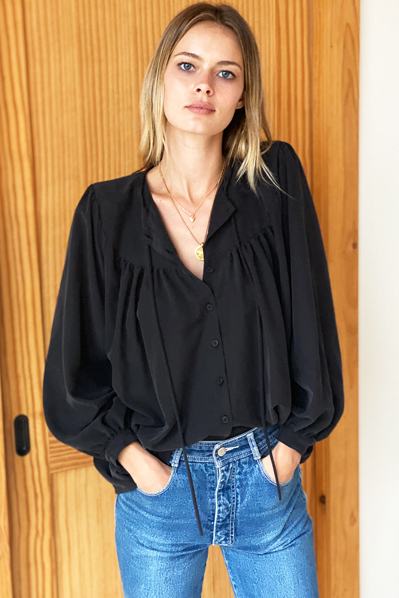 Poet Blouse - Black