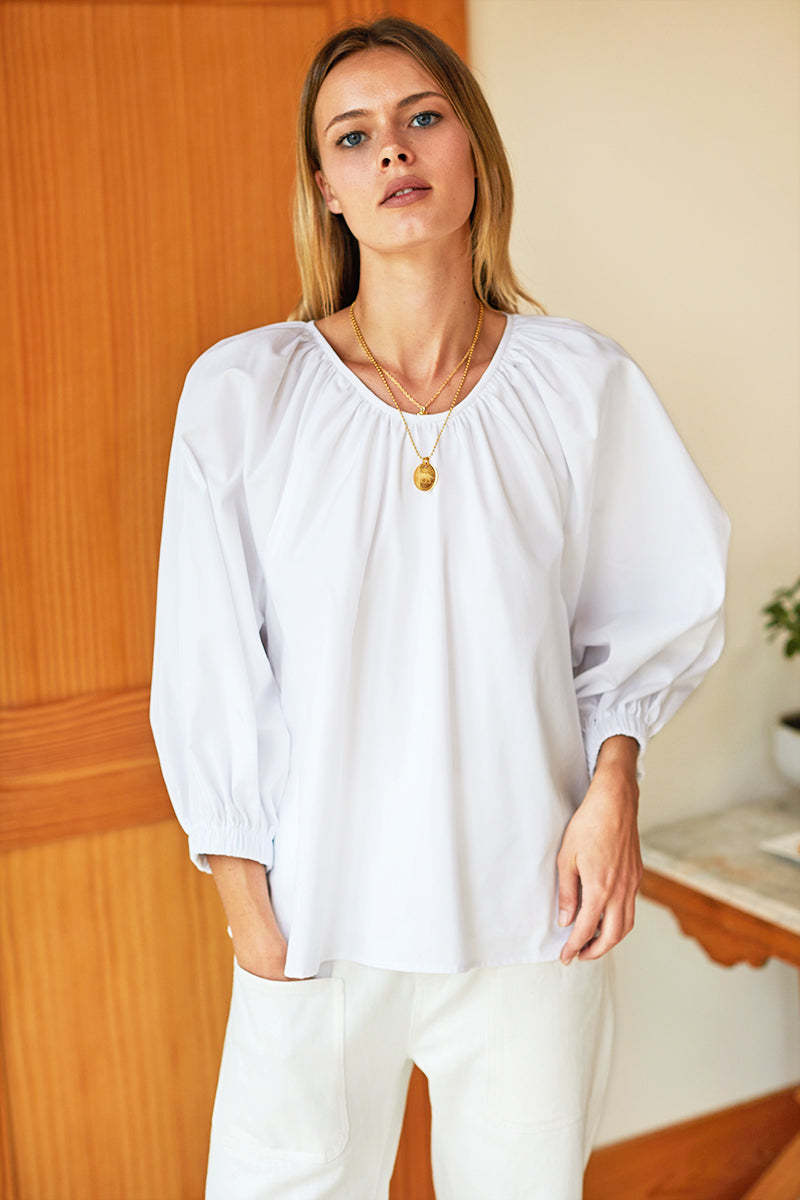 Rakel Blouse - White Poplin