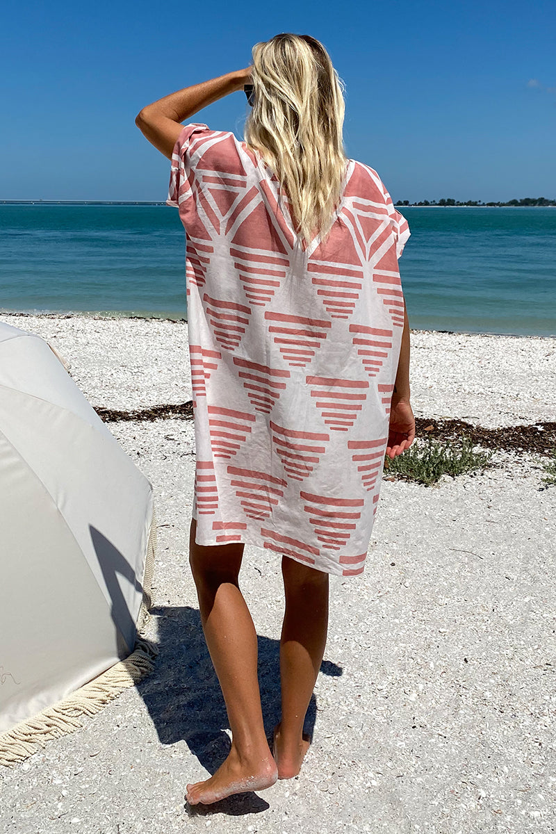 Rise Caftan - Muted Clay Linen Organic