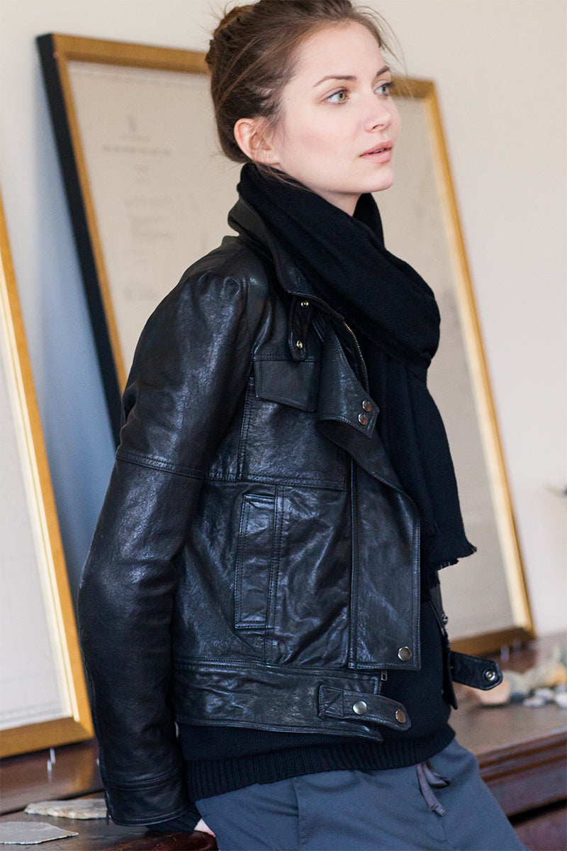 Emerson Biker Jacket - Black Leather