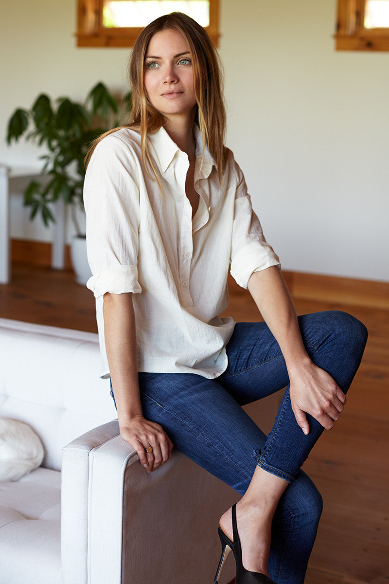 Ribbons Blouse - Ecru 2 Tie