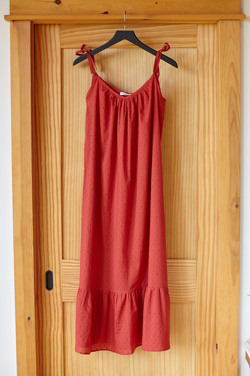India Sundress - Red Dots