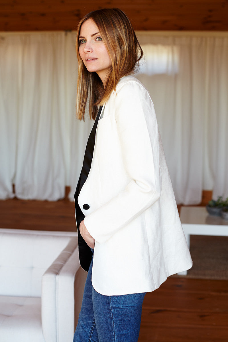 Wingtip 2 Dinner Jacket - Ivory Linen