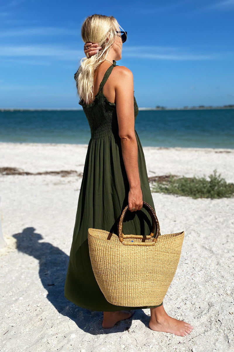Santiago Sundress - Moss