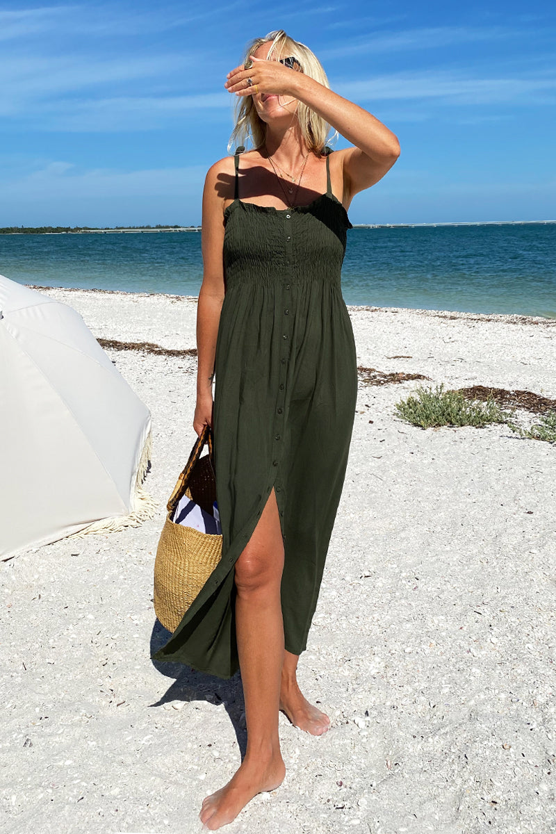 Santiago Sundress - Moss