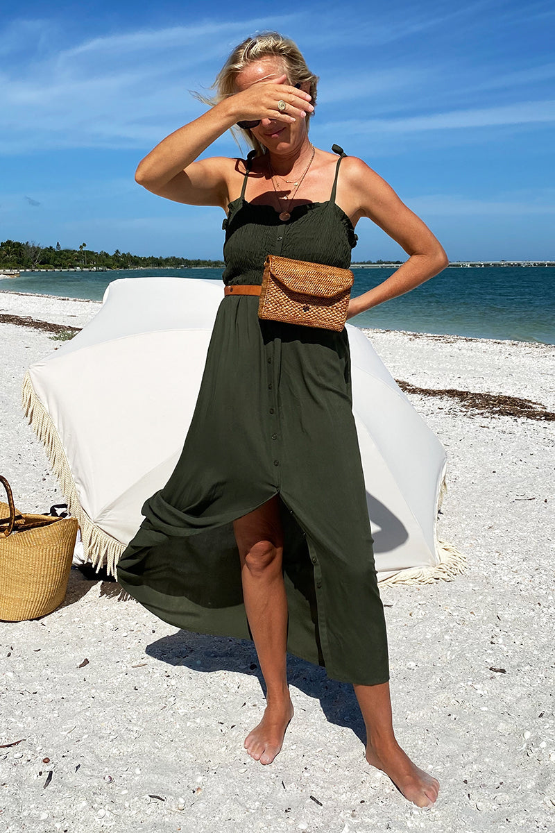 Santiago Sundress - Moss