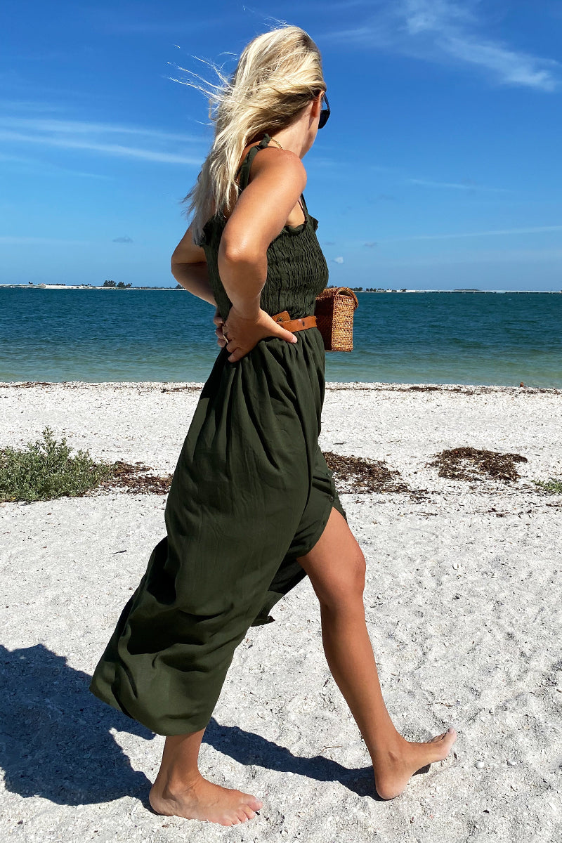 Santiago Sundress - Moss