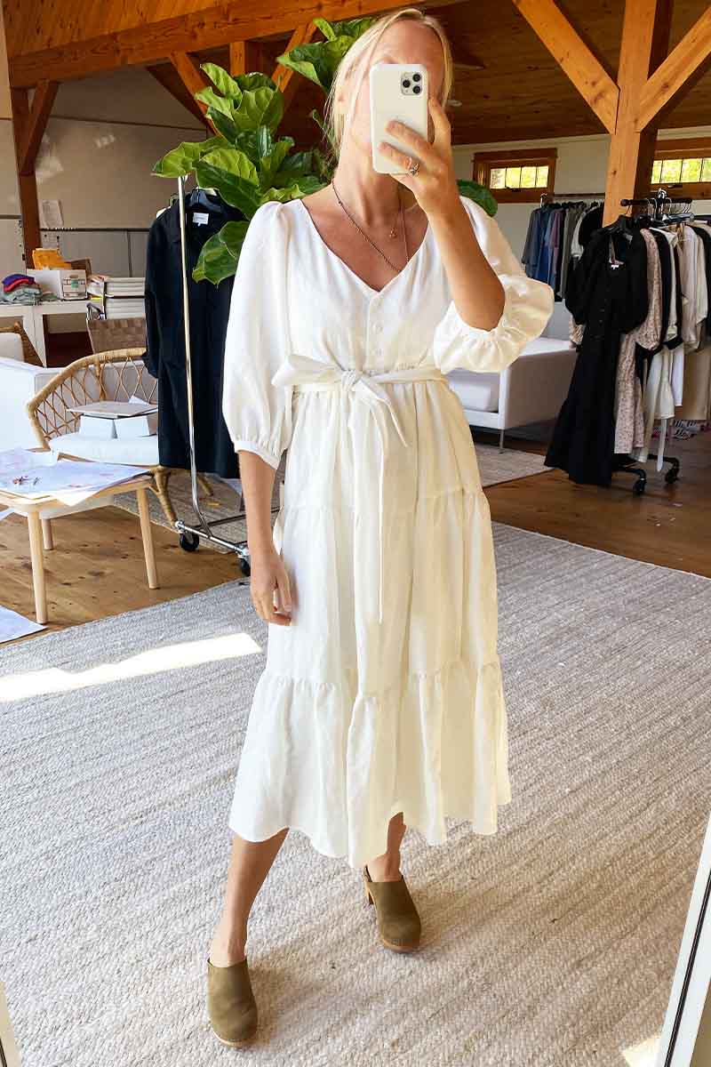 Sawyer Dress - Salt Linen