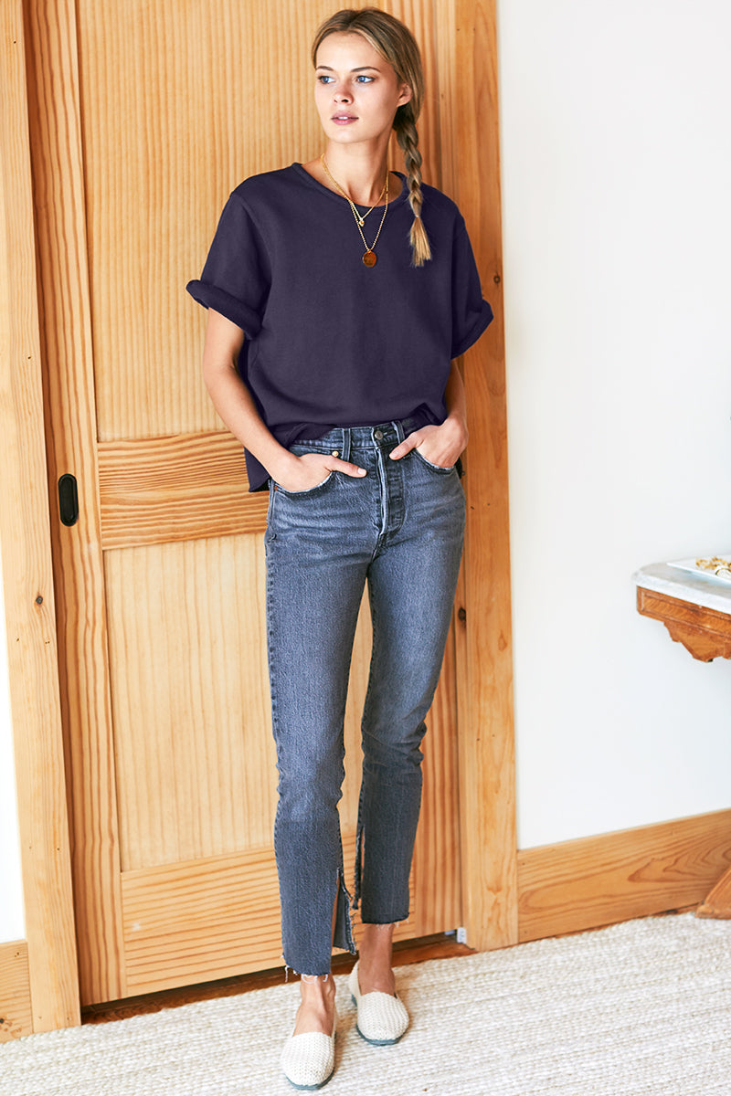 Shorty Sweatshirt - Washed Black Organic