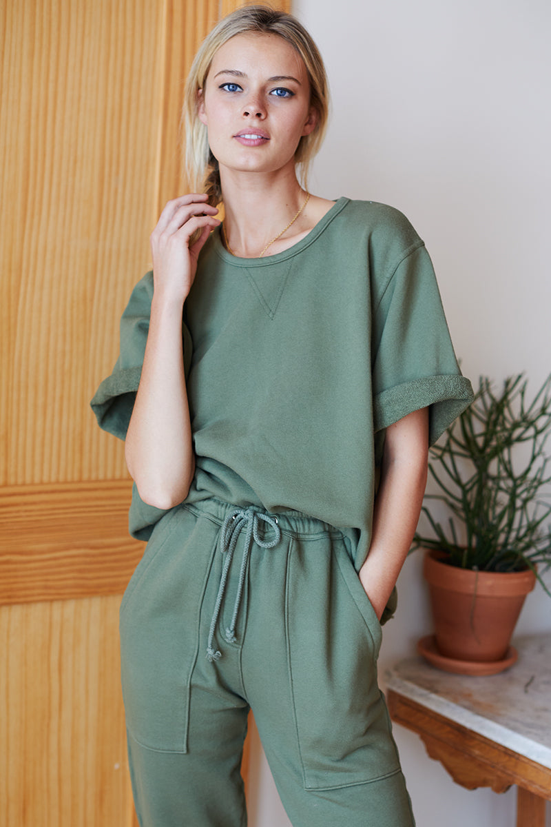 Shorty Sweatshirt - Moss Organic