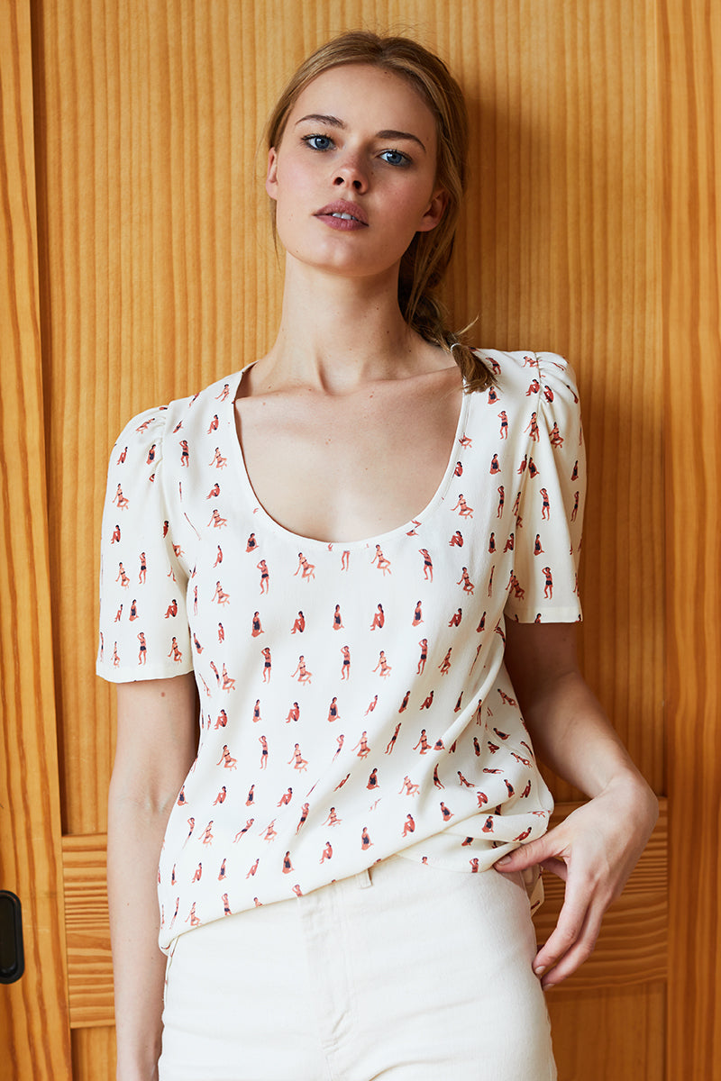 Ava Blouse - Sunbathing Beauties