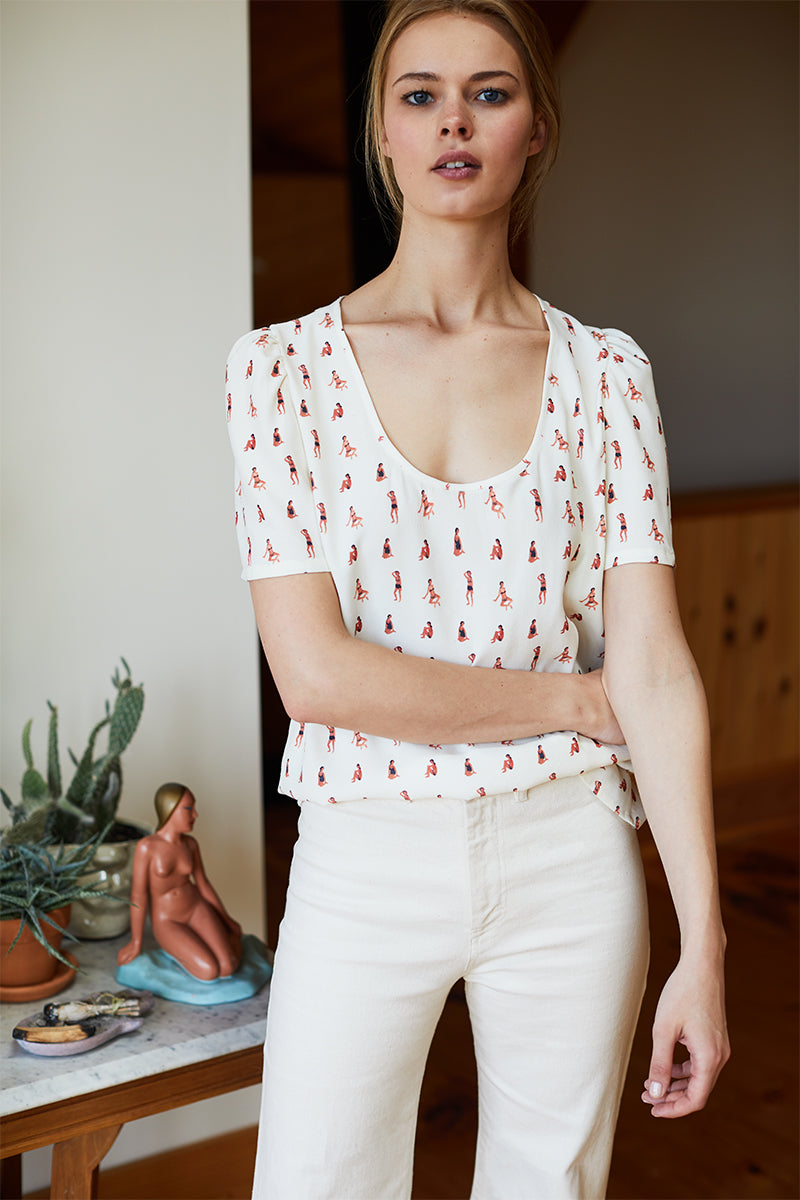 Ava Blouse - Sunbathing Beauties