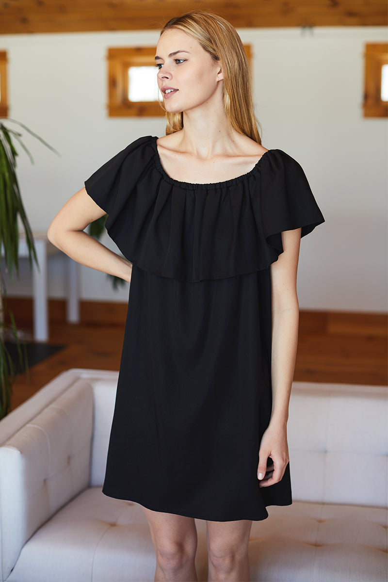 Big Ruffle Dress - Black