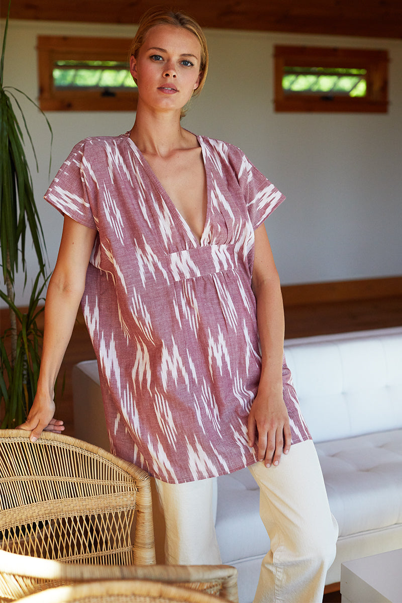 Francina Tunic - Mauve Ikat