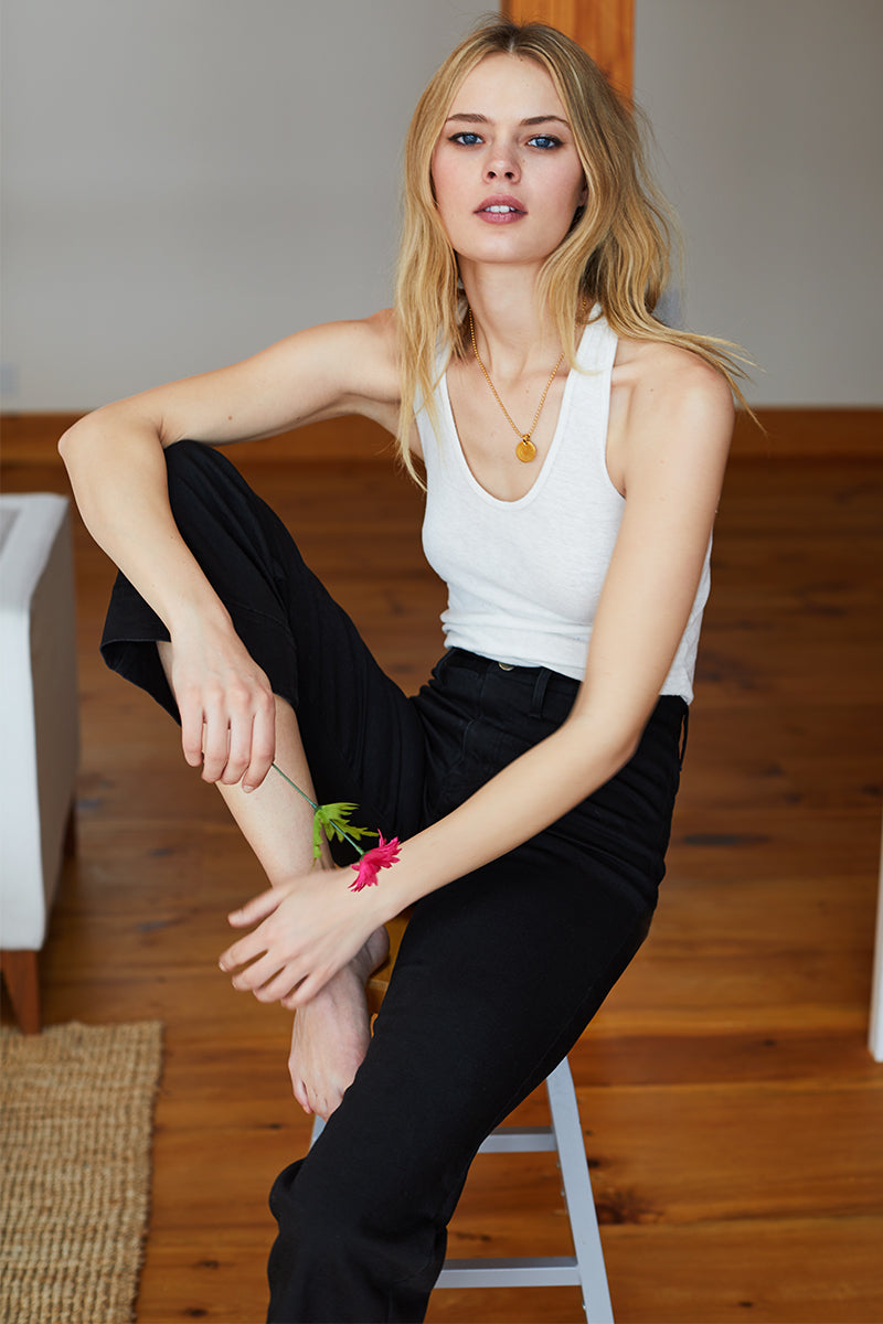 Racerback Tank - Ivory Linen